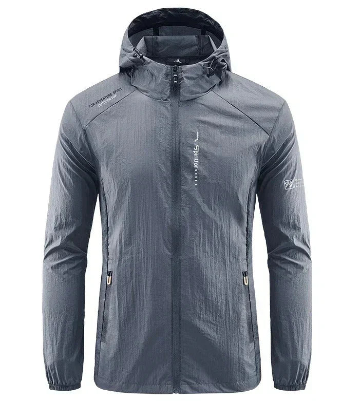 Men's Ultra-Light Windproof Hoodie Jacket Sun Protective Summer Outerwear