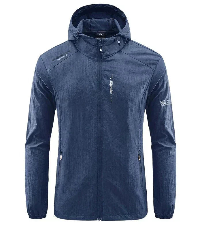 Men's Ultra-Light Windproof Hoodie Jacket Sun Protective Summer Outerwear