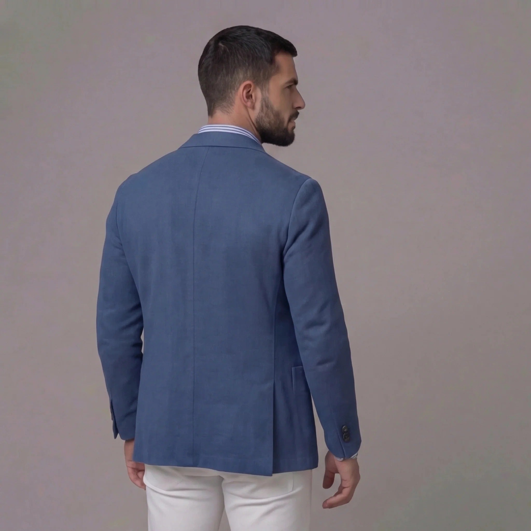 Men's Unstructured Linen Blazer Relaxed Fit Smart Casual Jacket