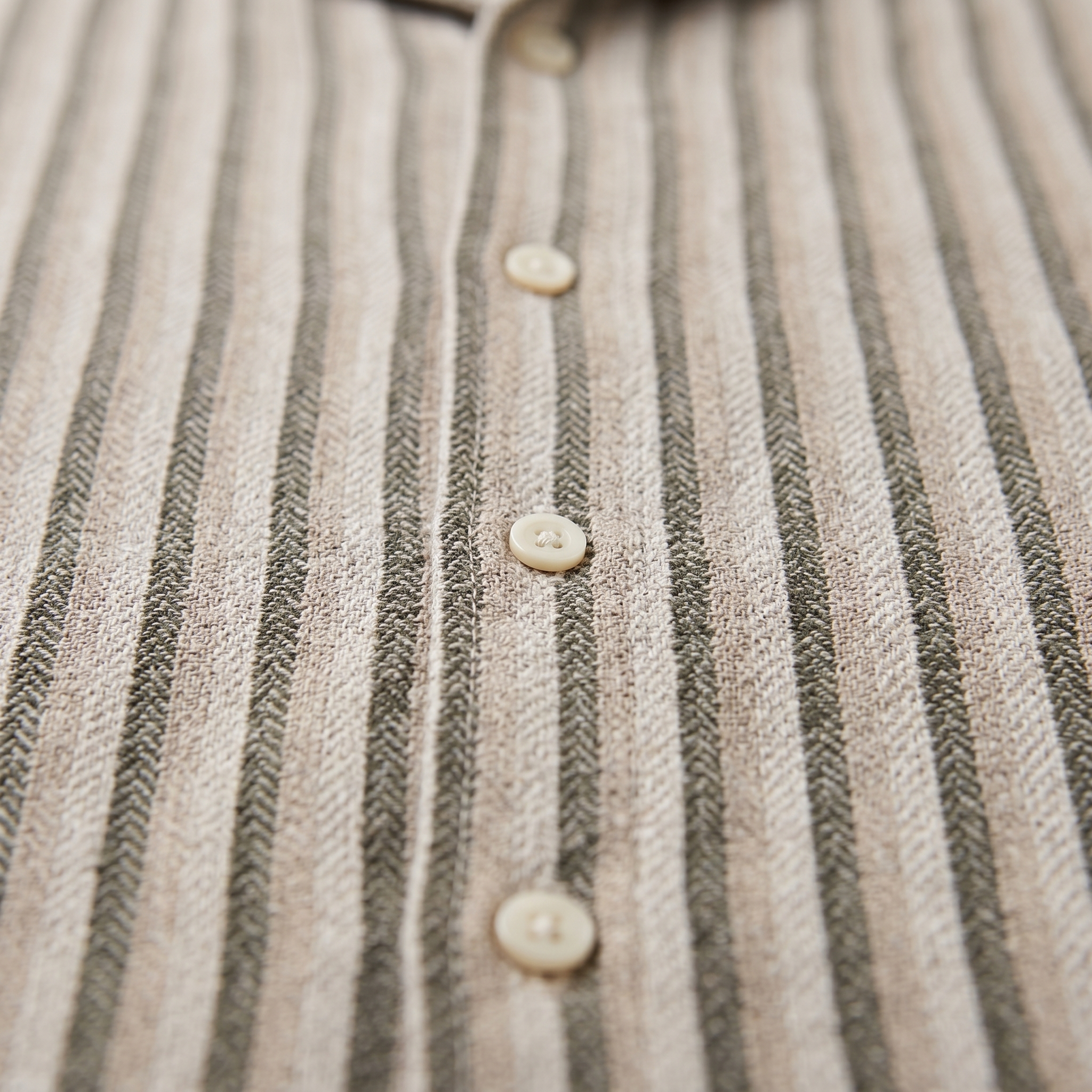 Men's Vertical Stripe Resort Shirt Camp Collar Relaxed Casual Summer