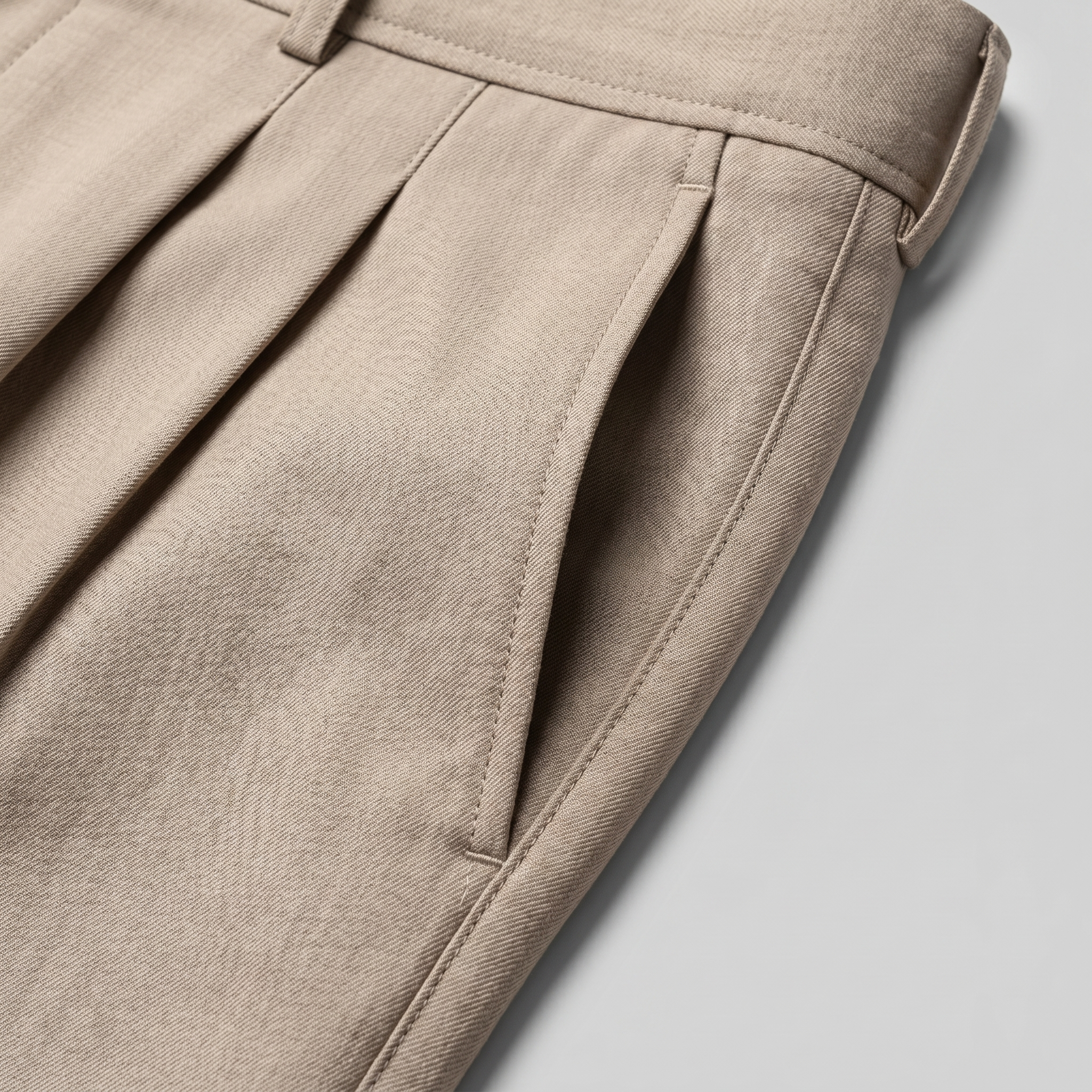 Men's Tailored Wide-Leg Trousers Belted Elastic Waist Smart Casual