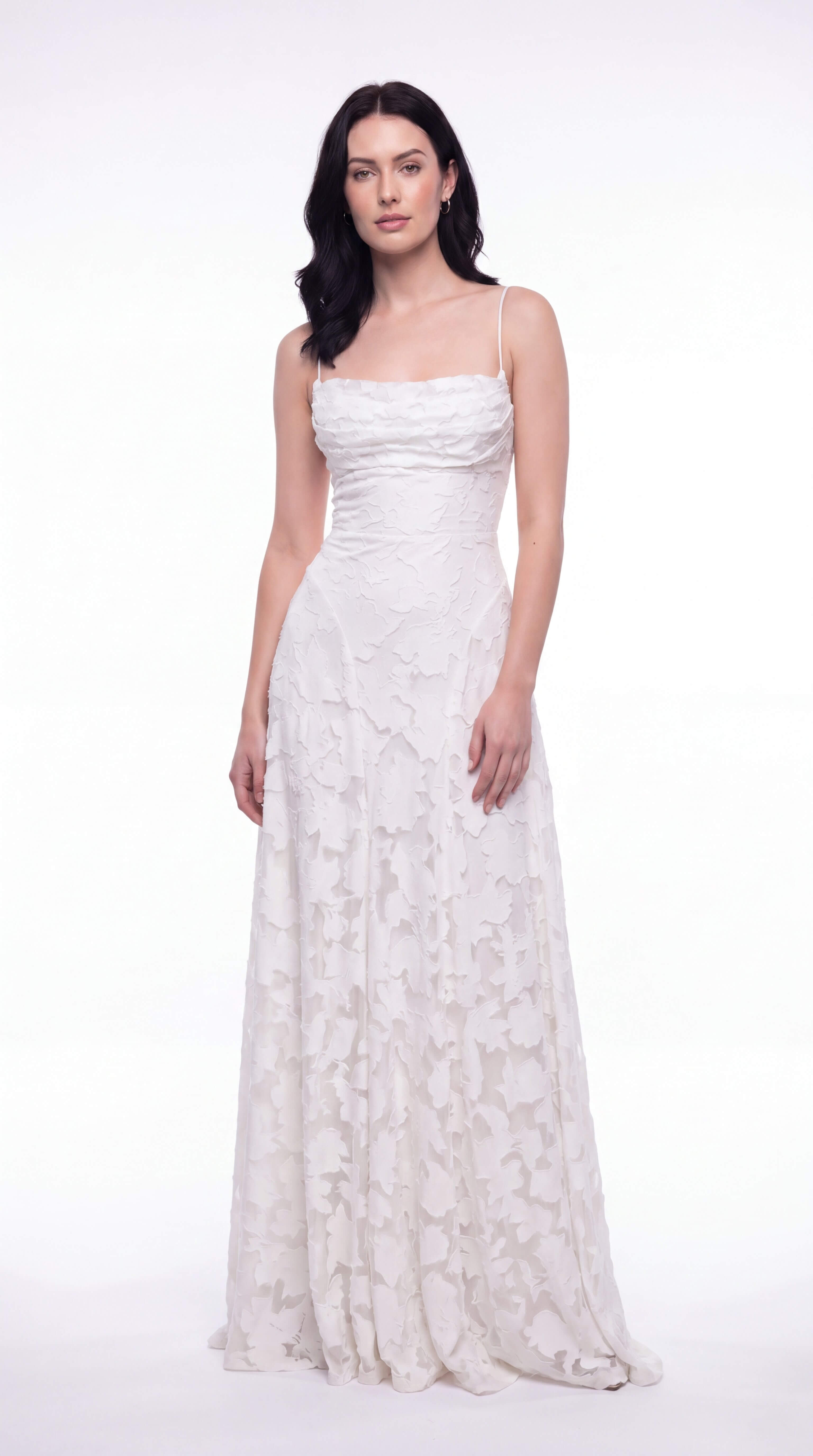 Women's Floral Maxi Dress Thin Straps Wedding Guest Evening Gown - 6