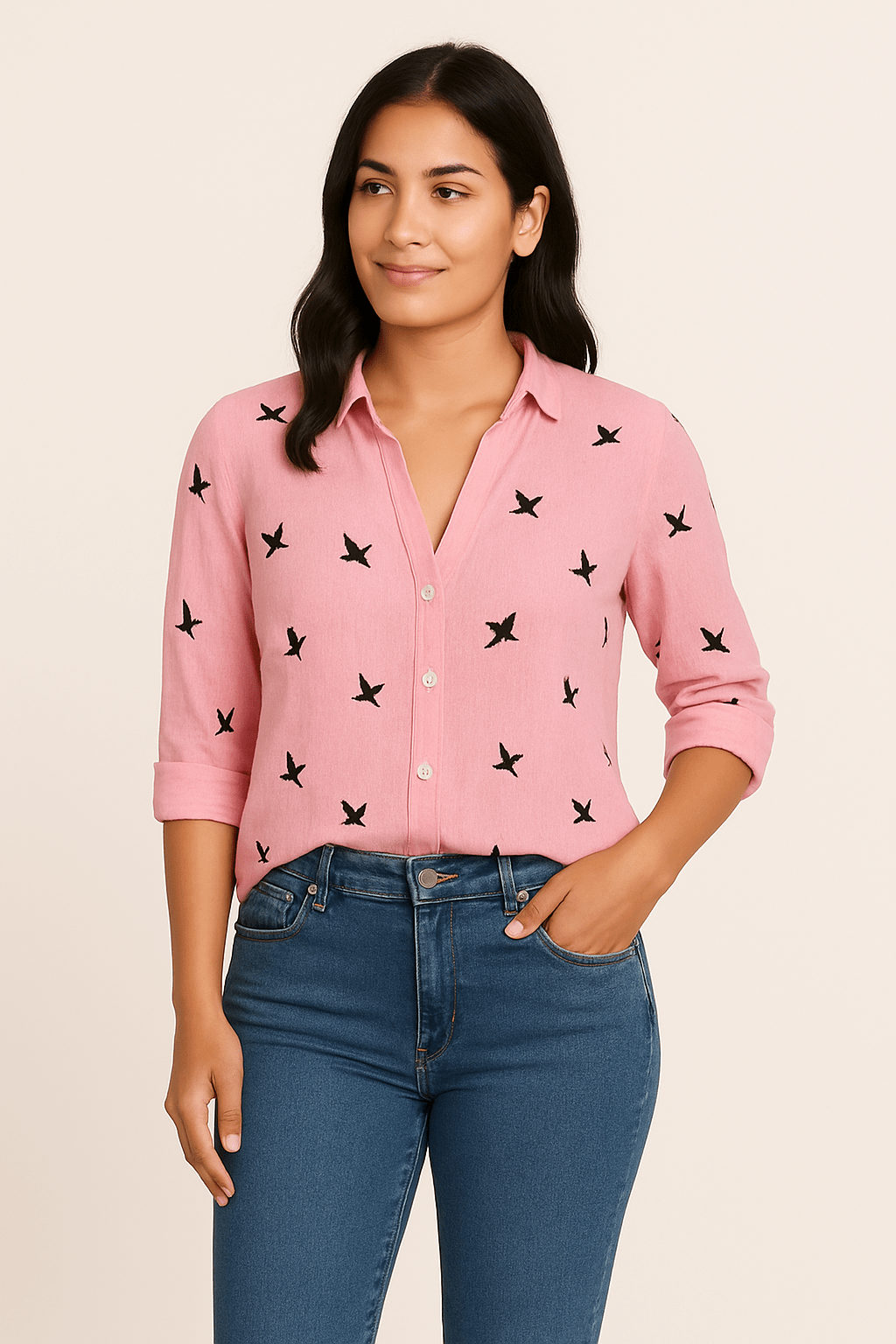 Women's Lightweight Summer Blouse Elegant Casual Office to Leisure