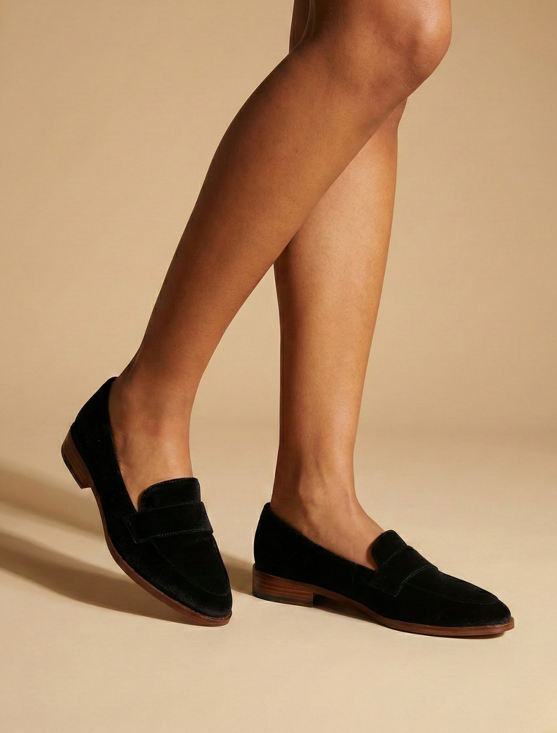 Women's Penny Loafers Rounded Toe Low Block Heel Slip On