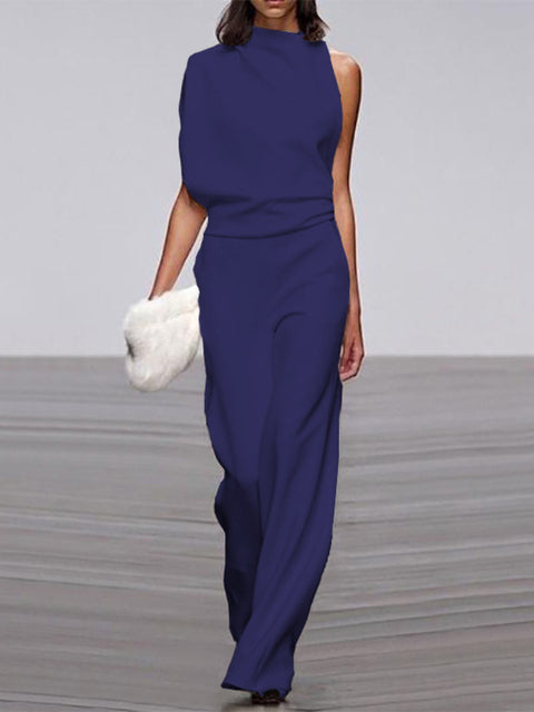 Women's Sleeveless Wide-Leg Jumpsuit Relaxed Summer Style - 10