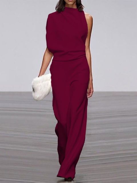 Women's Sleeveless Wide-Leg Jumpsuit Relaxed Summer Style - 13