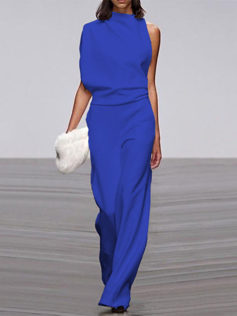Women's Sleeveless Wide-Leg Jumpsuit Relaxed Summer Style - 5