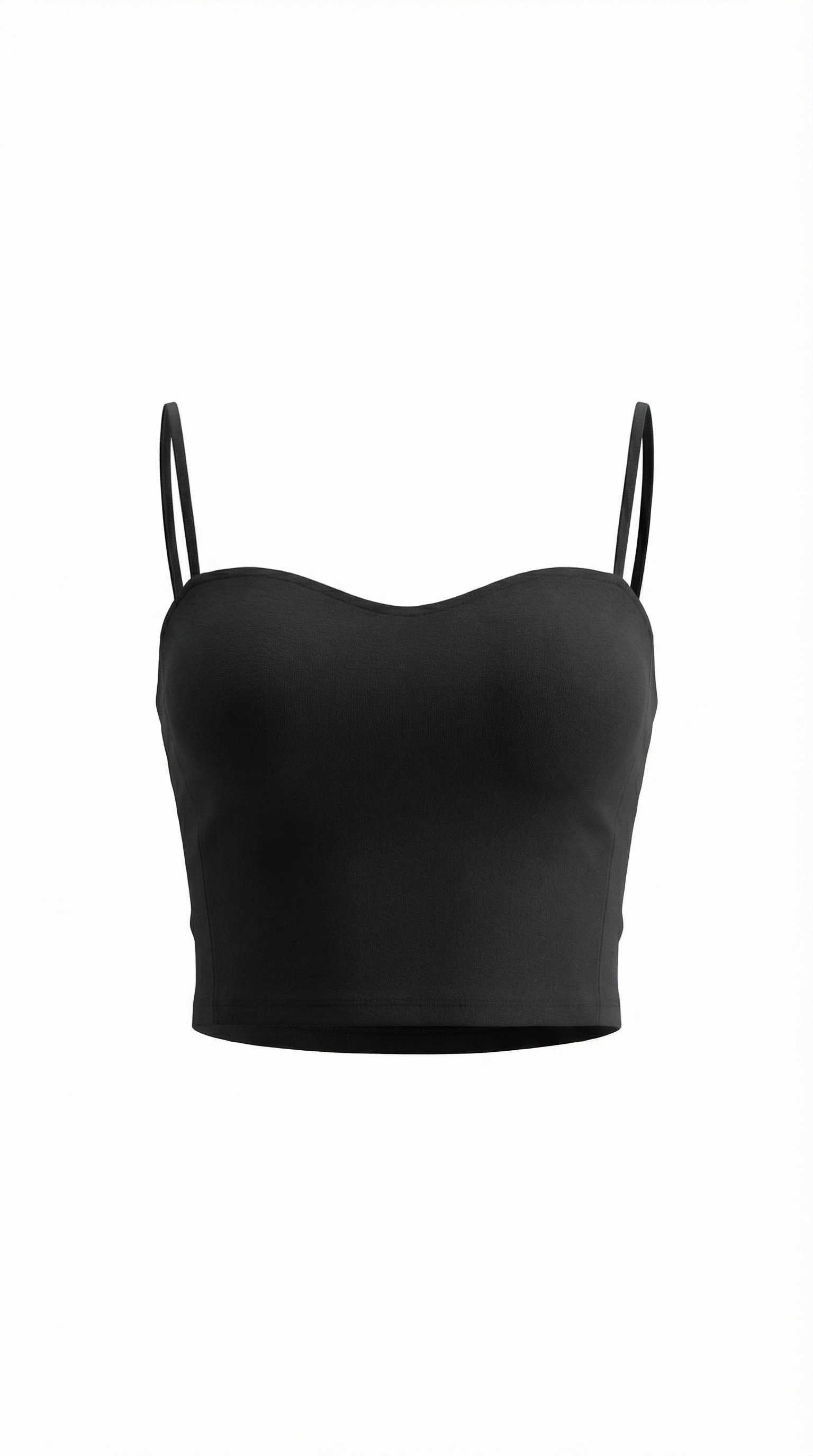 Women's Structured Fitted Tank Top with Heart Neckline - 12