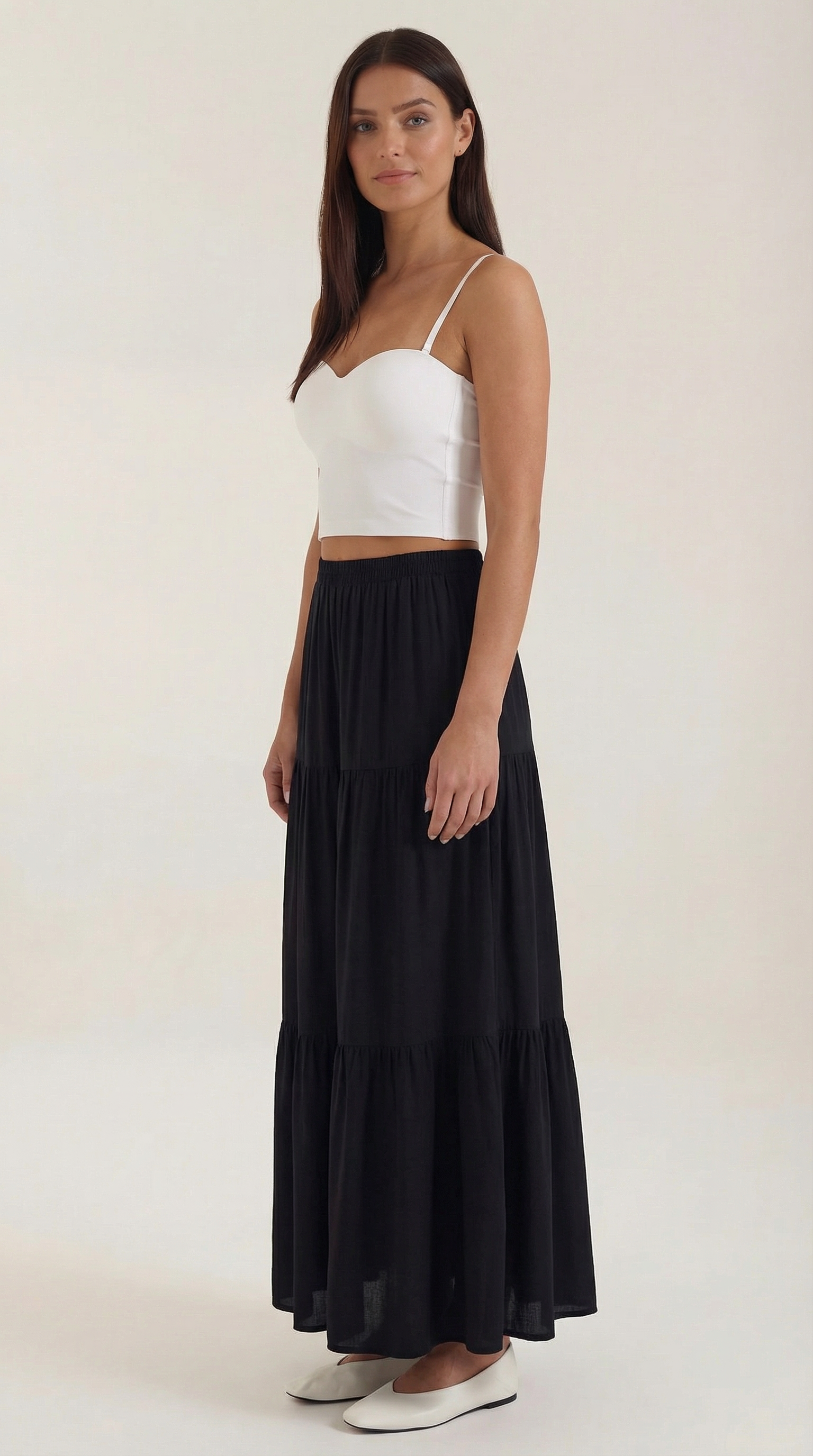 Women's Structured Fitted Tank Top with Heart Neckline - 13