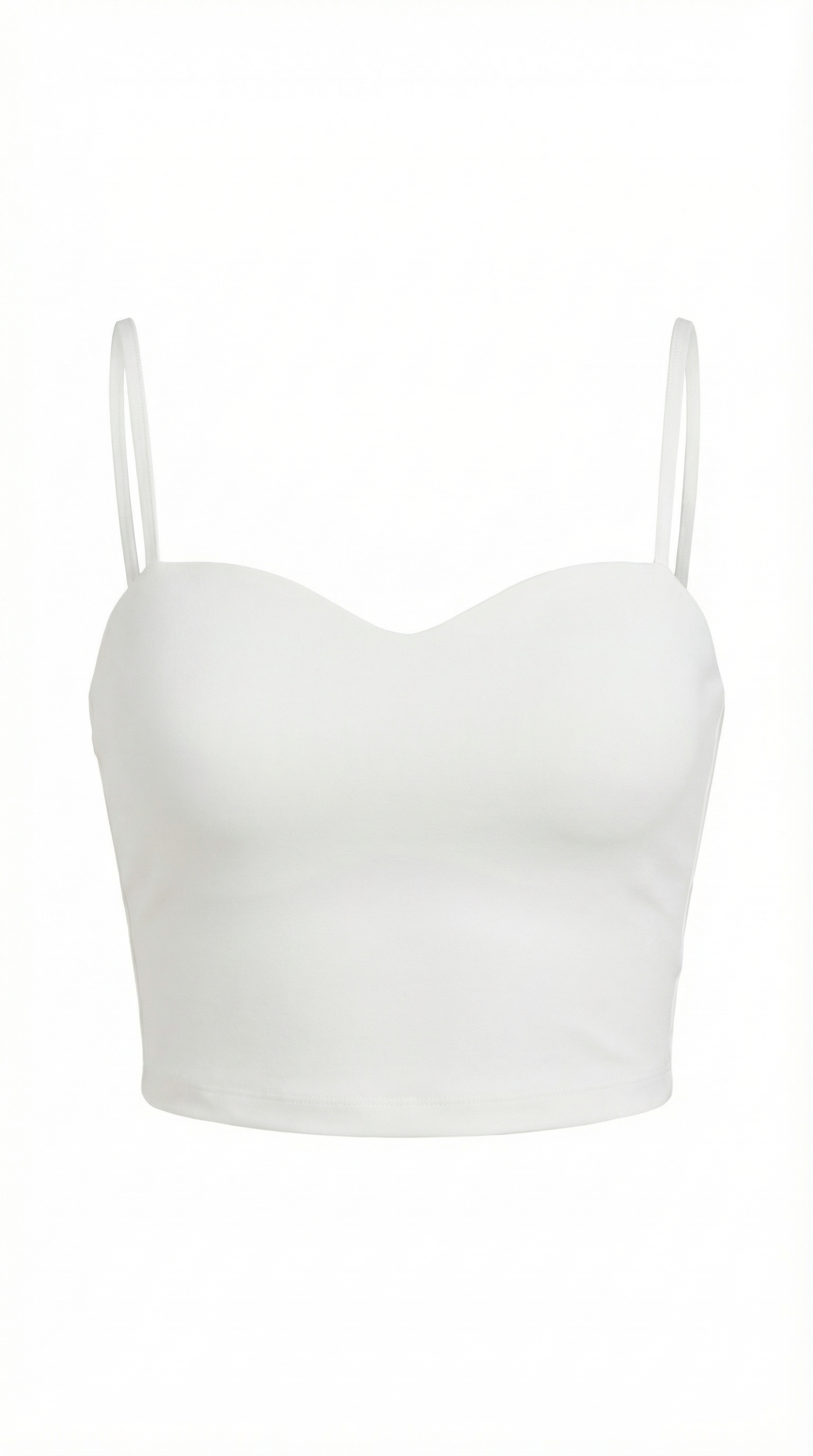 Women's Structured Fitted Tank Top with Heart Neckline - 16