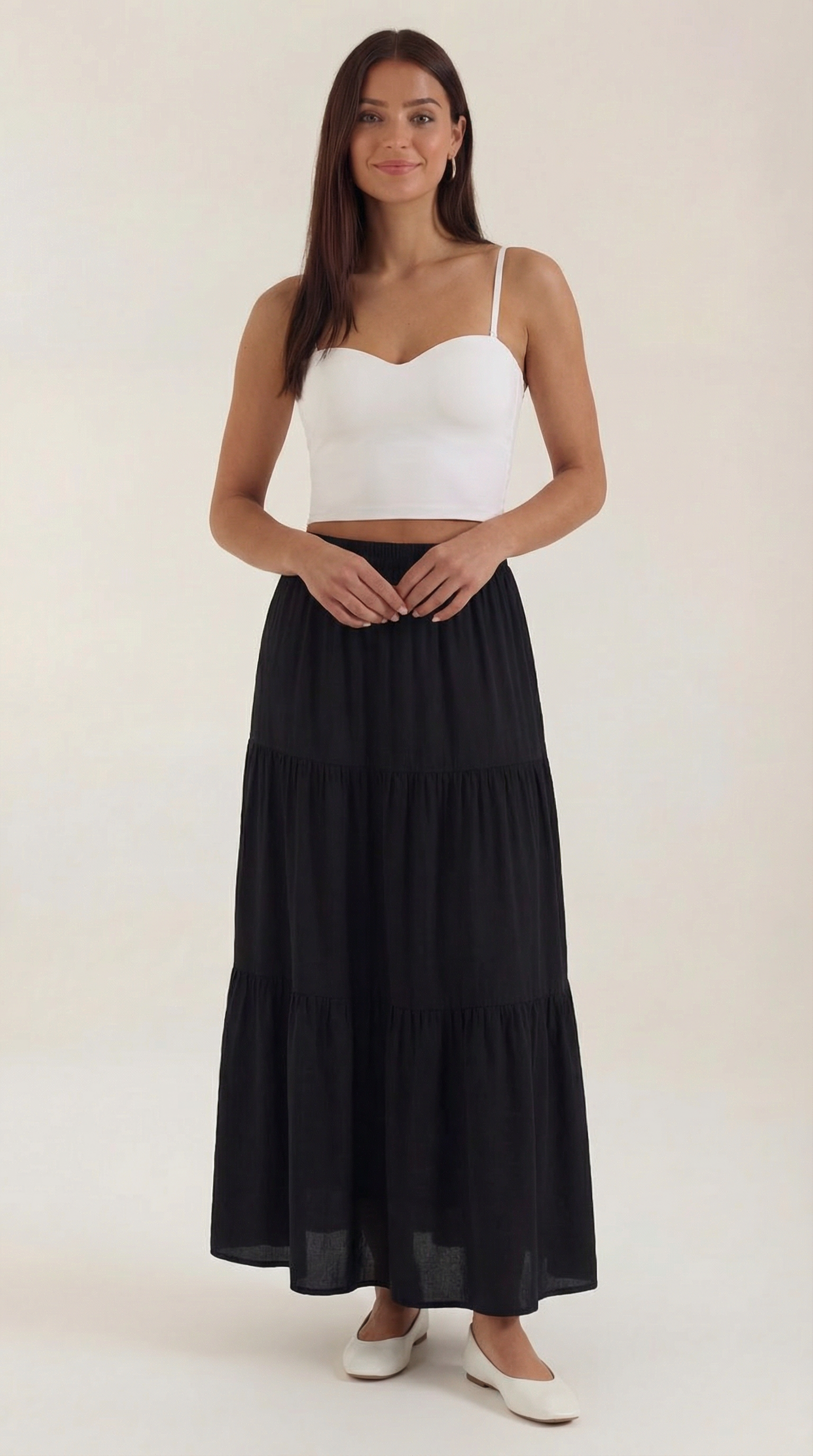 Women's Structured Fitted Tank Top with Heart Neckline - 3