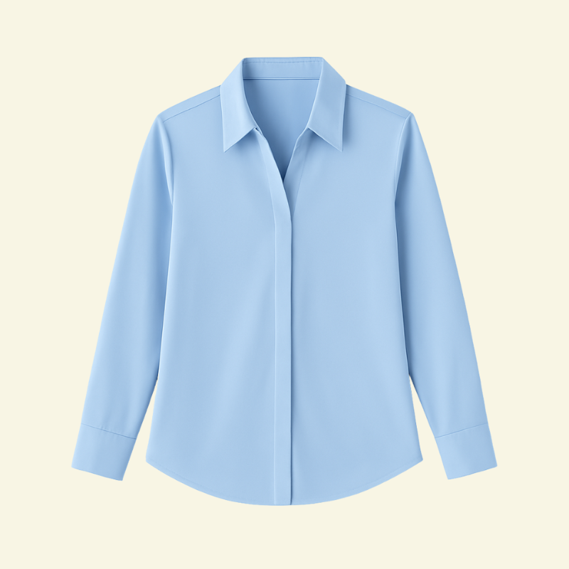 Women's Structured Shirt Elegant Smart Casual Versatile Refined Style