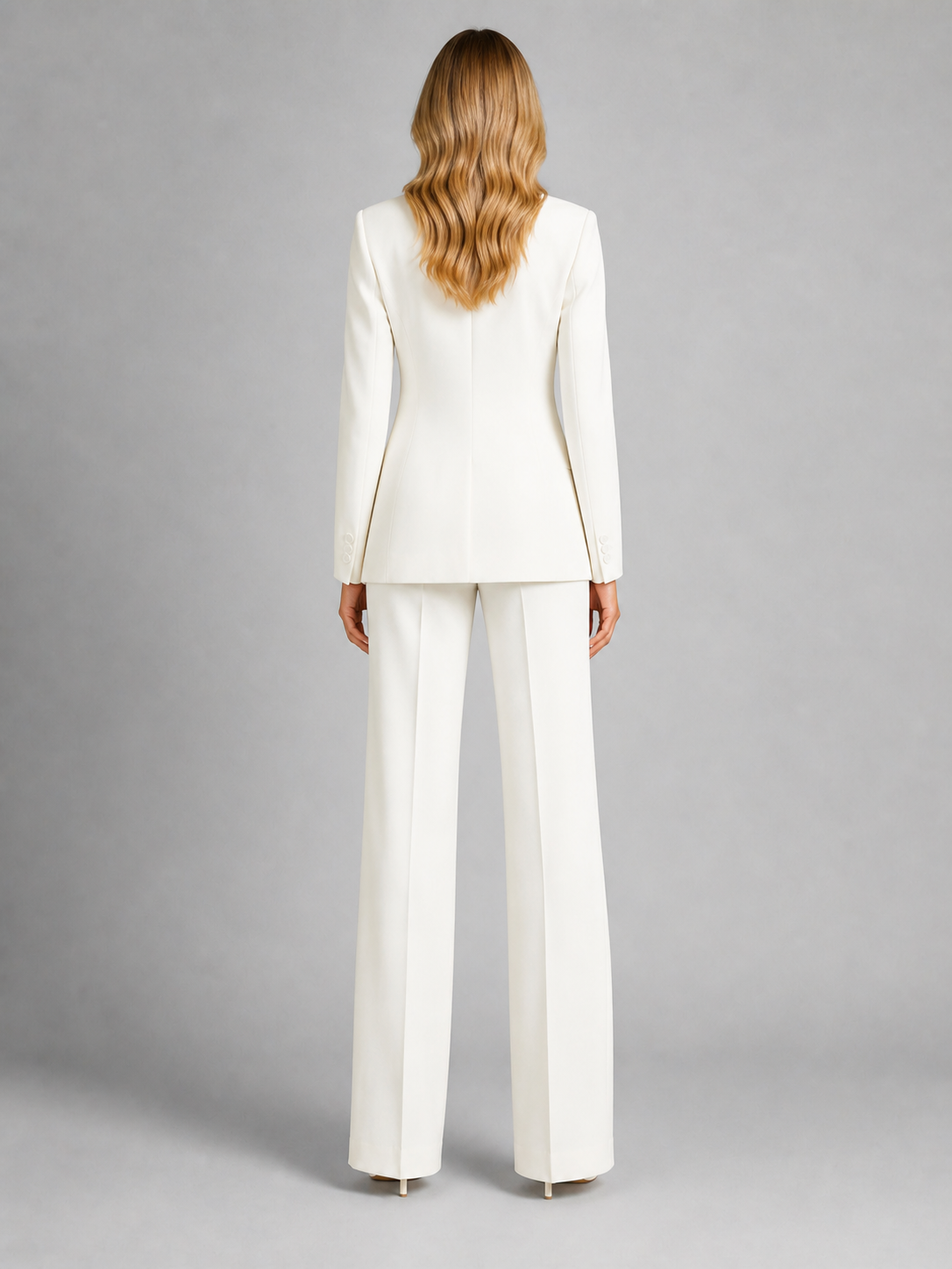 Women's Tailored Blazer and Wide-Leg Trousers Set Smart Occasion Style